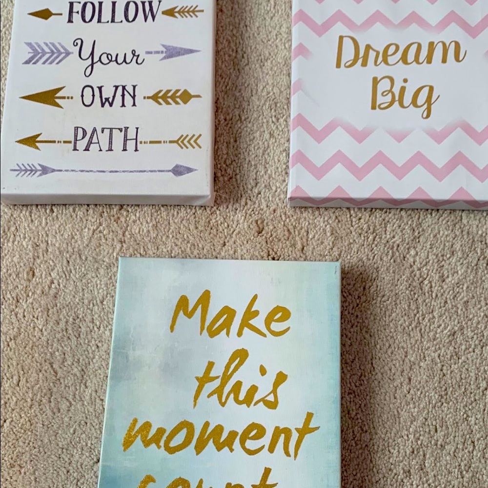 Three Small Canvas Prints